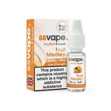 88 Vape - 6mg - Fruit Medley E Liquid - 50/50 Any Tank - 6mg - 20 x 10ml (200ml Total)