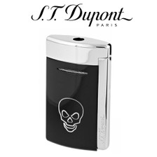 S.T. Dupont - MiniJet - Single Jet Torch Lighter - Black with White Skull