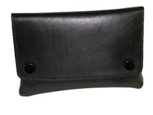 Dr Plumb - Button Pipe Tobacco Pouch - (Black Leather)