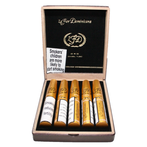 La Flor  Dominicana -Oro Chisel Tubos - Box of 5 Cigars