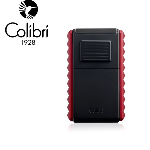 Colibri - Quasar Astoria Tripple Jet Lighter with Cigar Cutter - Black & Red