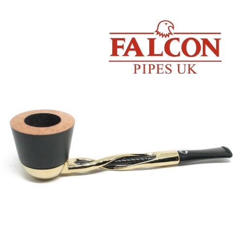 Falcon - Gold Plated Shillelagh Pipe Set with 2 x  Bowls #2