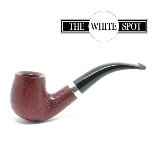 Alfred Dunhill - Ruby Bark - 4 102 - Group 4 - Bent - White Spot - Silver Band