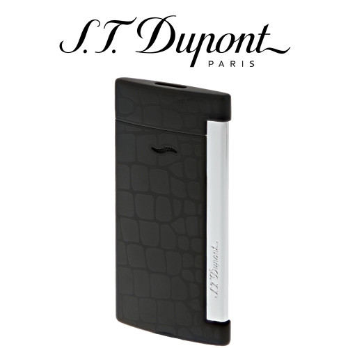 S.T. Dupont - Slim 7 -  Dandy Croc Effect in Black