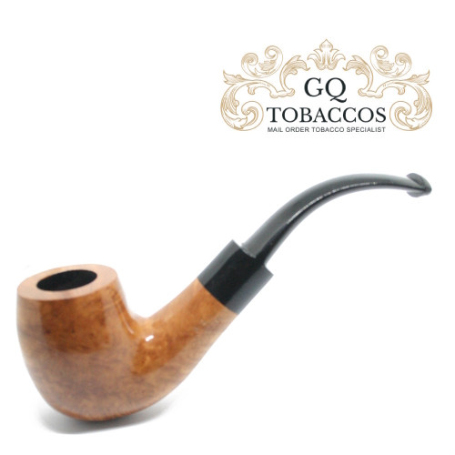 GQ Tobaccos - Virgin Briar - Bent Billiard Saddle Stem Pipe