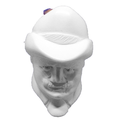 Levent -  Meerschaum  -Man in a Hat - Hand Carved Pipe