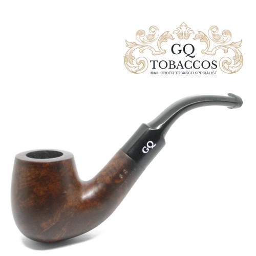 GQ Tobaccos - Mocha Briar - Matt Bent Billiard Saddle Stem - 9mm Filter Pipe