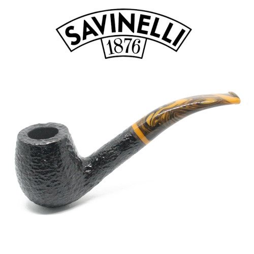 Savinelli - Tigre 670 - Rusticated Black - 6mm Filter Pipe