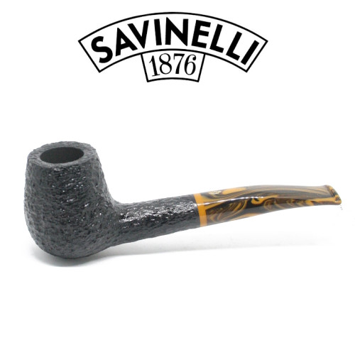 Savinelli - Tigre 145 - Rusticated Black - 9mm Filter Pipe