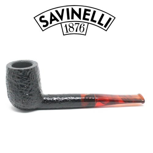 Savinelli - Cocktail 128 - Red Stem  - 9mm Filter Pipe