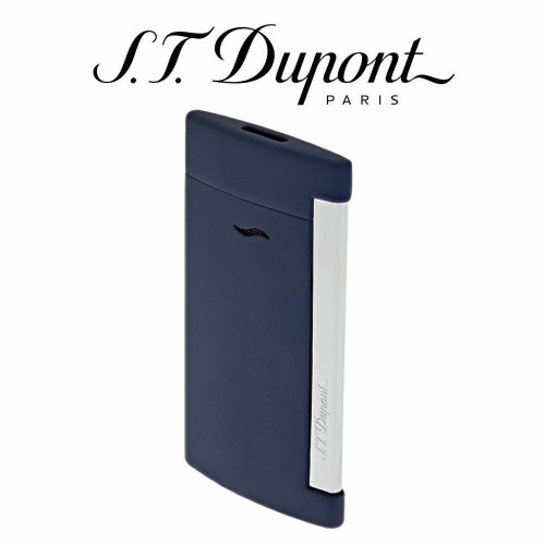 S.T. Dupont - Slim 7 - Matte Navy Blue - Flat Jet Flame
