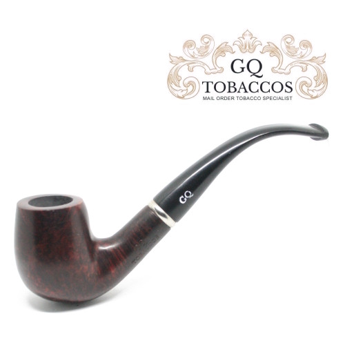 GQ Tobaccos - Truffle Briar - Banded Bent Billiard Pipe
