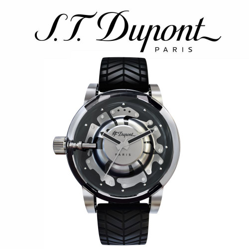 ST Dupont - Be Daring Hyperdome Watch - Black Rubber Strap