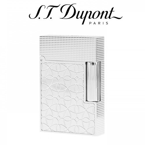S.T. Dupont Small Ligne 2 Lighter - Diamond Head Pattern Platinum