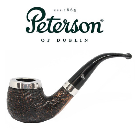 Peterson - Sandblast Silver Cap 68 - Fishtail Pipe