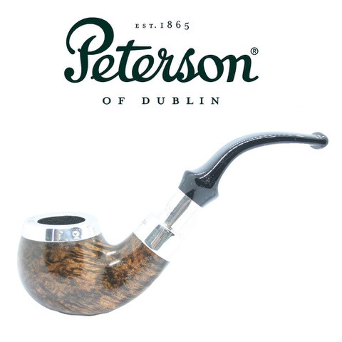 Peterson - Flame Grain Spigot 03 Silver Cap - Fishtail Pipe