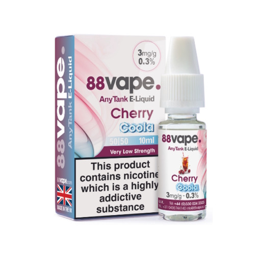 88 Vape - Cherry Cola -  E Liquid - 6mg - 20 x 10ml (200ml Total)