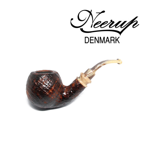 Neerup - Classic  Series -  Gr 2  Bent Apple Pipe  (Sandblast) 9mm