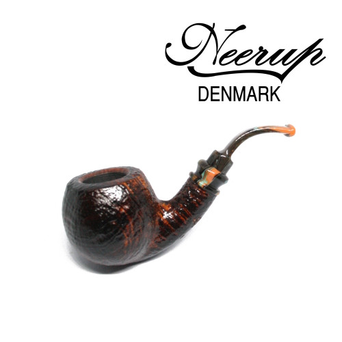 Neerup - Classic Series -  Gr 2 Bent Apple Pipe (Sandblast)  9mm