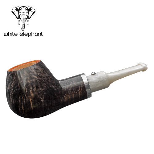 White Elephant - Ebony & Ivory - Smooth (5) - 9mm Filter Pipe
