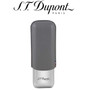ST Dupont Double Cigar Case - Metal & Leather - for 2 Cigars - Grey
