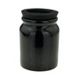 Black Ceramic Tobacco Jar with Rubber Lid
