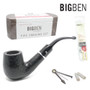 Big Ben - Pipe Smoking Kit -  Bent Sandblast - 9mm Filter Pipe