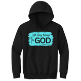Youth Long Sleeve Hoodie All Glory Belongs to God Christian