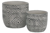 Urban Trends Collection 55900 Terracotta Round Planter with Lattice Di