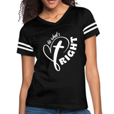 Womens Vintage Sport Graphic T-shirt Say it Soul - do What’s Right