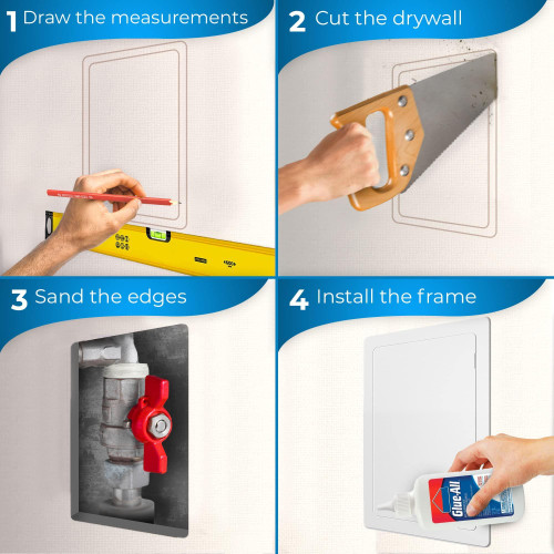 Access Panel for Drywall   14 x 29 inch   Insulated   Wall Hole Cover