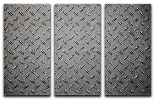 Industrial metal plate 3 Split Panel Canvas Print