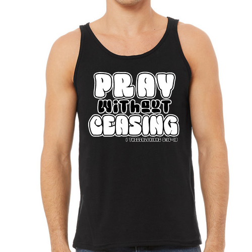 Mens Graphic T-shirt Pray Without Ceasing Inspirational Illustration