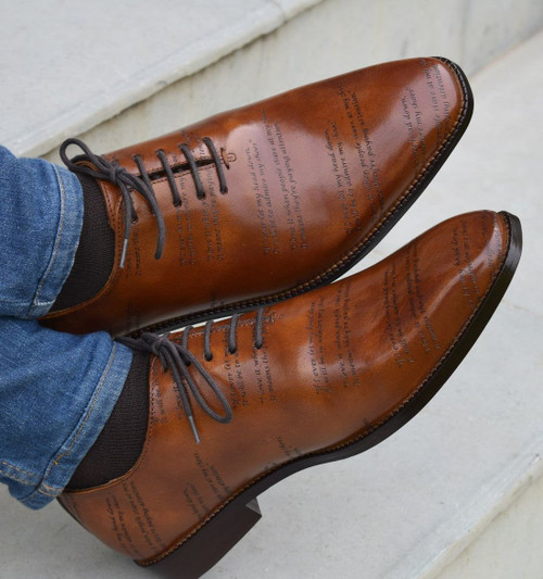 Quotation Cognac HandMade Shoes (Size-UK-6) (Color-BROWN) Quotation Cognac HandMade Shoes (Size-UK-6) (Color-BROWN)