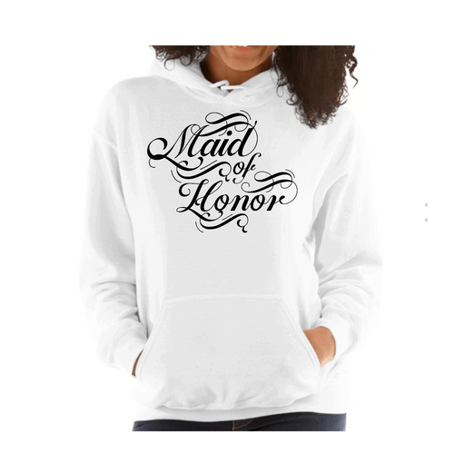 Womens Hoodie Maid of Honor Wedding Bridal Party