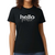 Womens Graphic T-shirt Hello Peace White and Gray