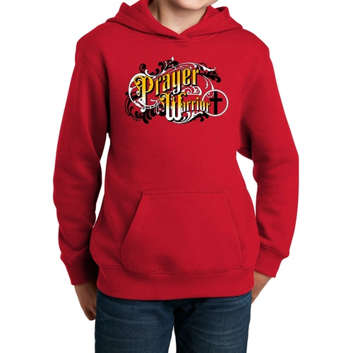 Youth Long Sleeve Hoodie Prayer Warrior Victorian Style Illustration