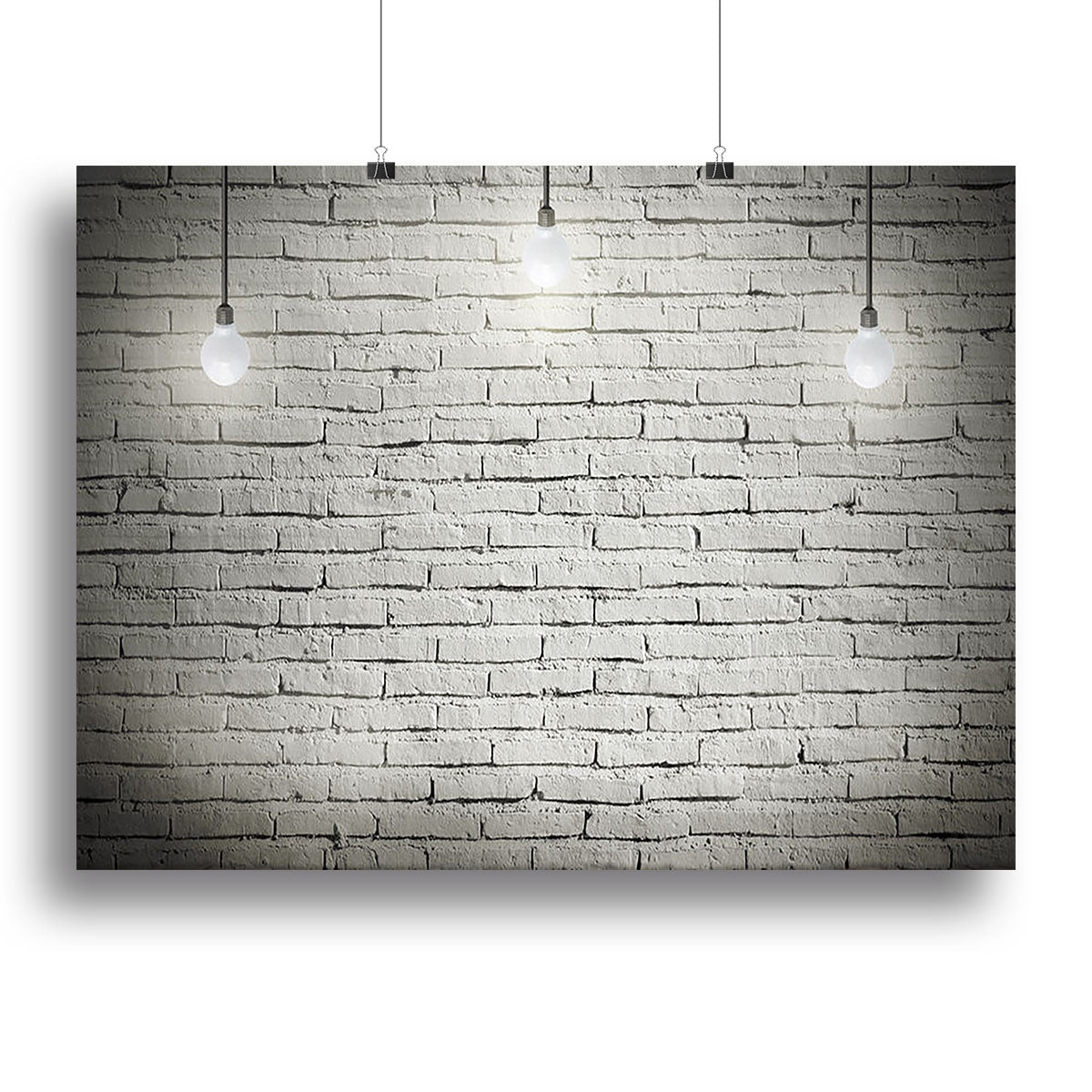 Industrial interior with wooden Canvas Print or Poster