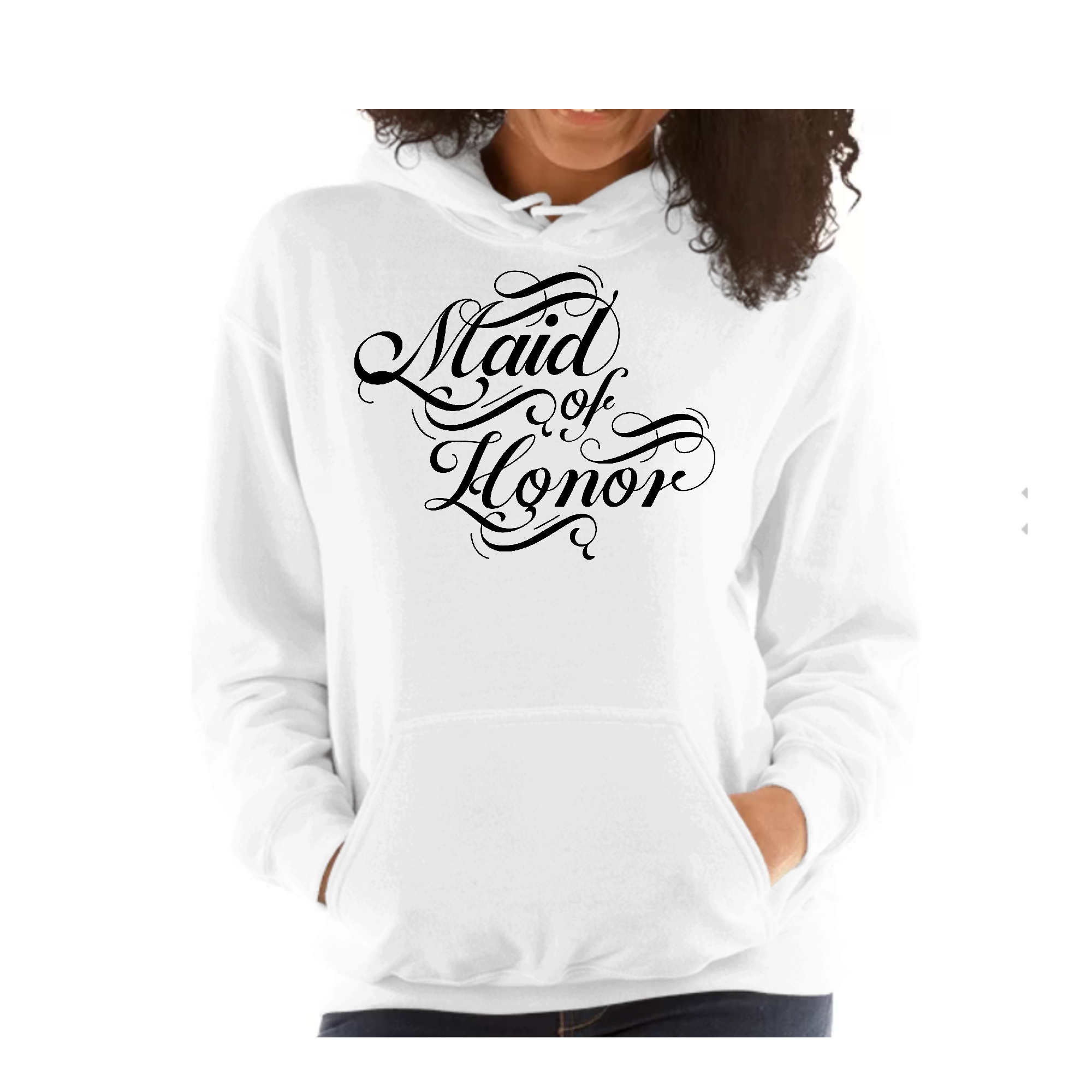 Womens Hoodie Maid of Honor Wedding Bridal Party