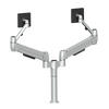 Adapt SpaceArm Sit/Stand Dual Monitor Arm, Platinum