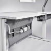 Humanscale NeatTech Cable Management - Large, Pinstripe White Basket / Gray trim