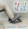 Mount-It! Adjustable Footrest with Massaging Rollers