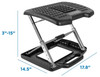 Mount-It! Adjustable Footrest with Massaging Rollers