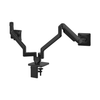 Humanscale M2 Pro Dual Monitor Arm - Clamp Mount - Black