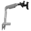 Humanscale M8 Pro Dual Monitor Arm - Clamp Mount - Silver