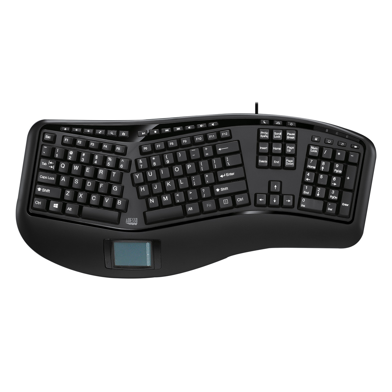 Adesso Ergonomic Touchpad Keyboard