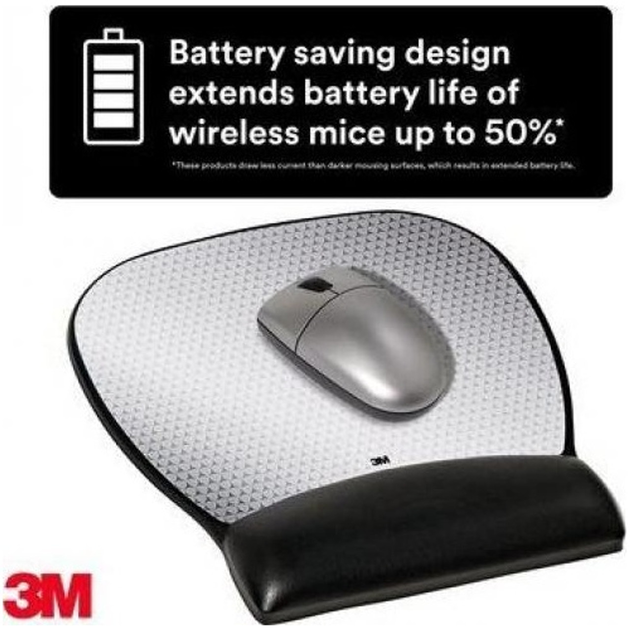 3M™ Mouse Pad with Gel Wrist Rest, MW308DS