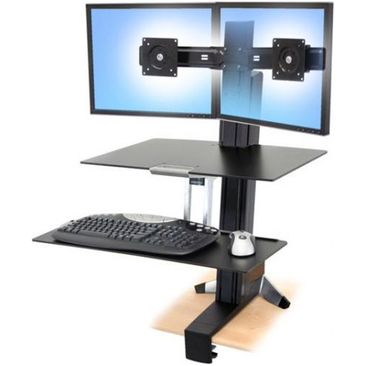 dual monitor mount staples