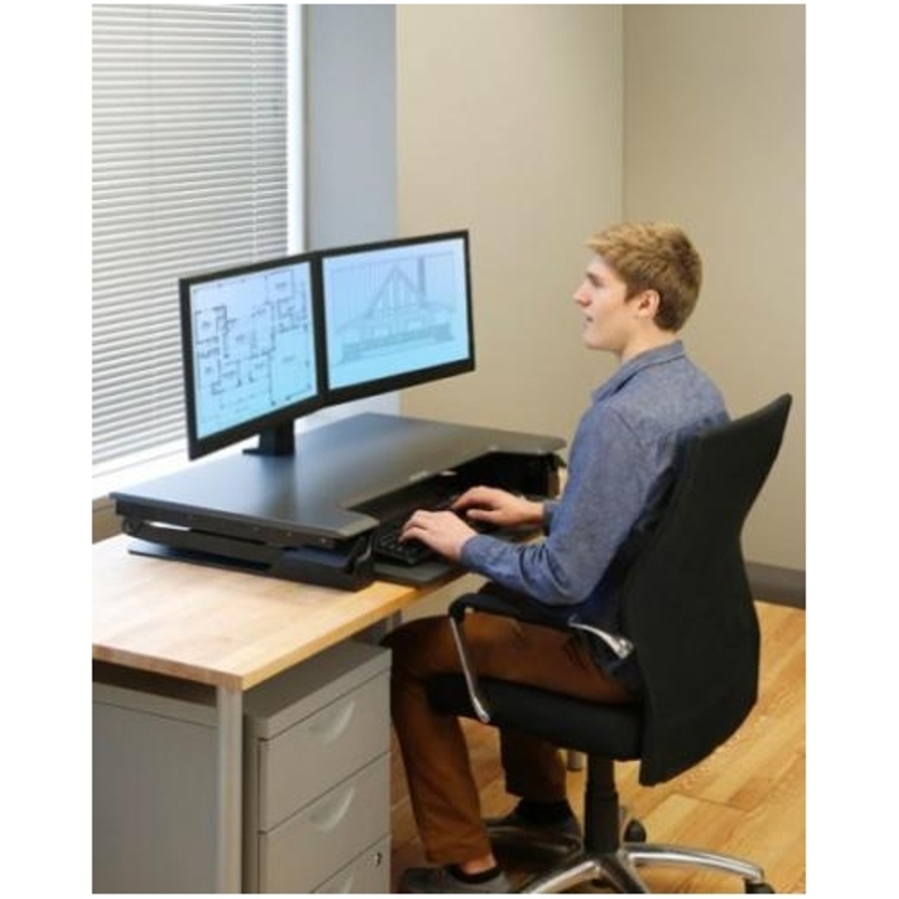 Ergotron WorkFit-TL Premium Sit-Stand Desktop - Black