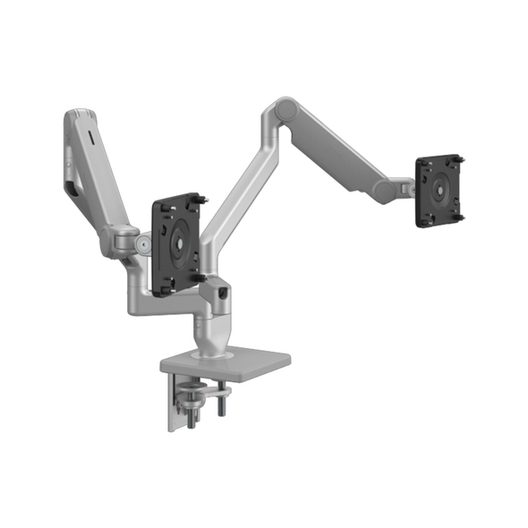 Humanscale M2 Pro Dual Monitor Arm - Clamp Mount - Silver